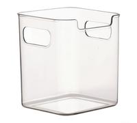 For Crystal Clear Refrigerator Storage Bins Stackable PET Construction for Pantry Organization and Meal Planning Support (S)