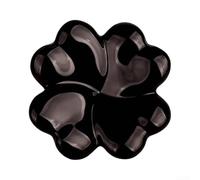 For Crystal Glass Ornament Featuring A Leaf Design, Suitable For Home And Wedding Decor, Constructed To Preserve Beauty Through Durability(black)