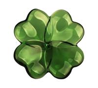 For Crystal Glass Ornament with Leaf Shape for Home and Wedding Decoration Offering Shock Resistant Borosilicate Glass (green)