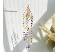 for Crystal Porch Garden Sun Reflections with 3D Rotating Pattern for Catcher Decorative Chime Wind Pendant 55 Cm Colorful for Crystal Hanging Ornament for Home Yard