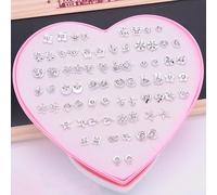 For Crystal Rhinestone Flower Stud Earrings Jewelry Set 36 Pairs for Women and Girls A Charming Addition to Your Collection (no.2)