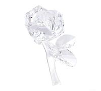 for Crystal Rose Ornament with Simulation Effect, for Adding Decorative Touch to Home, Office, or Display Shelves (White)
