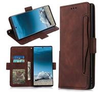 For Cubot Max 5 Case Premium Leather Shockproof Wallet Book Design Magnetic Closure Flip Folio Stand View Protection Cover compatible with Cubot Max 5 Phone Case brown