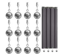 For Curtains, Twelve Pieces Stainless Steel Table Cloth Holder for Wedding with Clamp | Outdoor Party Dining Room Kitchen Terrace Camping Shower Curtains Wedding Picnic