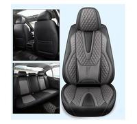 For Cushions Protecto Car Seat Covers Breathable Waterproof Leather SUV Truck Sedan Full Support Car Seat Cover(Black Gray 02)
