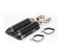 For D&UCATI For Mon&ster 695 696 795 796 1100 Exhaust System 470MM Muffler Tail Pipe Baffle Slip On Connecting Tube Mid Link Pipe Motorcycle Exhaust Mid Link Pipe(4)