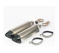 For D&UCATI For Mon&ster 695 696 795 796 1100 Exhaust System 470MM Muffler Tail Pipe Baffle Slip On Connecting Tube Mid Link Pipe Motorcycle Exhaust Mid Link Pipe(3)