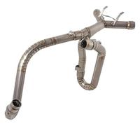 For D&ucati For Monster 659 696 796 1100 Motorcycle Front Link Connect Muffler Slip On Exhaust Pipe Motorbike Muffler Exhaust