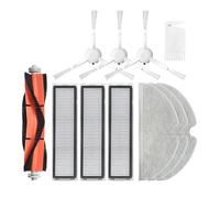 For D9 Bot L10 Pro Trouver Robot LDS Vacuum-Mop Finder Main Side Brush Mop Cloth Hepa Filter Spare Parts (Color : Set-3)