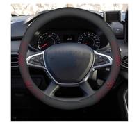 For Dacia For Jogger For Dokker 2013 2014 2015 2016-2024 Anti-slip Auto Accessories Car Leather Steering Wheel Cover accessory(Round-Red)