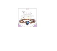 For Daughter- Love You Forever Jasper Heart Bracelet,Handmade Beaded Bracelets for Women Inspirational Jewelry Gifts for Daughter Colorful Natural Stone Beaded Wrap Bracelet Adjustable Bracelets, 6mm