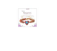 For Daughter- Love You Forever Jasper Heart Bracelet,Handmade Beaded Bracelets for Women Inspirational Jewelry Gifts for Daughter Colorful Natural Stone Beaded Wrap Bracelet Adjustable Bracelets, 6mm
