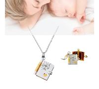 For Daughter - My Darling Daughter Book Necklace, My Incredible Daughter Book Necklace, Adjustable Openable Multi Layer Inspirational Necklaces, To My Daughter from Mom and Dad