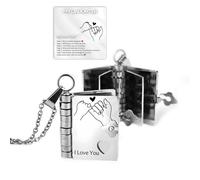 For Daughter - My Incredible Daughter Book Necklace,To My Daughter Necklace from Mom and Dad Openable Multi Layer with 6 Pages of Engraved Information Carries Everlasting Love Pendant Birthday