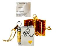 For Daughter - My Incredible Daughter Book Necklace,To My Daughter Necklace from Mom and Dad Openable Multi Layer with 6 Pages of Engraved Information Carries Everlasting Love Pendant Birthday