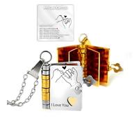 For Daughter - My Incredible Daughter Book Necklace,To My Daughter Necklace from Mom and Dad Openable Multi Layer with 6 Pages of Engraved Information Carries Everlasting Love Pendant Birthday