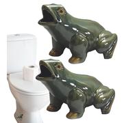 For Decorative Toilet Bolts, 2 Pieces Frog Shaped Resin Lid | Resin Screw Covers for Toilet Base, Floor, Home, Apartment, Hotel