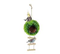 For Decorative - Wood PE PVC 43 x 18 x 18 cm | Synthetic Toy | Hanging Hammock for Cage Accessory for Canary Parrots Breeding Home Indoor Outdoor
