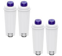 for DeLonghi Coffee Machine Water Filter DLSC002, Replacement Water Filters Accessories Compatible with De Longhi Automatic Coffee Machine ECAM, ETAM, EC, BC Series (Pack of 4, White)