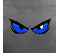 For Demon Eye Pattern Car Stickers Waterproof Pvc Decals For Side Mirror Window Rear Vehicle Customization With Vibrant Red Blue Yellow Purple(Blue)