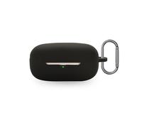 For Denon AH-C840NCW Wireless Earbuds,daunke Soft Silicone Protective Cover,Skin Case with Carabiner,Full Protection,Black