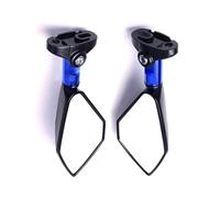 For Derbi For DRD For GP1 For Racing Series Motorcycle Mirror Rearview Side Blue Glass Universal Aluminum(Blue)