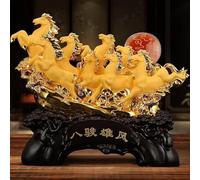 For Desk Office Home Family Abstract Ornaments Collection Gifts Figurines Art Gift Statues For Home Decor,Buddha Statues Lucky Eight Horses Decoration Large Zodiac Horse Feng Shui Statues-Home Decorat