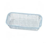 for Desktop Storage Basket Metal Wire Organiser for Office Stationery - Pink Desk Tidy Box 16.2x9x3.6cm(Blue)