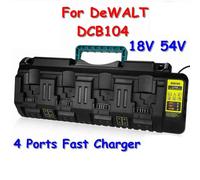 For DeWalt DCB104 18v 54v Flexvolt XR Four Port Li-ion Fast Battery Charger