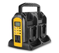 for Dewalt Inverter 350W Power Supply Inverter Compatible with Dewalt 20V Battery DC 20V to AC 110V Power Station with AC Output, USB Charger, Type-C Port, DC Output 12V/5A, LED Light(4 Channels)