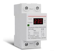 for din Rail Voltage Protector 230V Programmable Delay Reset Relay with Digital Voltmeter for Industrial Electricity for surge Protection 40A Capacity