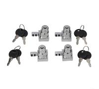 For Display Cabinet Lock Set with Sliding Glass Door Locks 4 Locks, Easy No Drill Setup (4PCS)