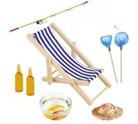 For DIY Miniature Fishing Rod Set 8 Pieces for Unique Decoration and Craft