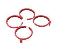 for dji Flip Protective Cover - ABS Bumper Anti-Collision Ring for Propellers - Precision Fit Shell 152x146mm Black Grey Orange Red(Red)