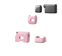 For DJI Mic Mini, Silicone Protective Case Anti Scratch Drop Protection Cover, Mic Mini Charge Dock/Microphone/Transmitter Portable Soft Shell (1TX+1 RX Set Pink)