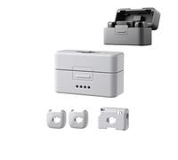 For DJI Mic Mini, Silicone Protective Case Anti Scratch Drop Protection Cover, Mic Mini Charge Dock/Microphone/Transmitter Portable Soft Shell (2 TX+1 RX Set Grey)