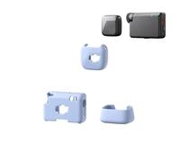 For DJI Mic Mini, Silicone Protective Case Anti Scratch Drop Protection Cover, Mic Mini Charge Dock/Microphone/Transmitter Portable Soft Shell (1TX+1 RX Set Blue)