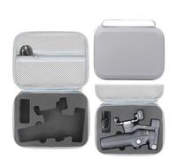 for DJI Osmo Mobile 8 Storage Bag Carrying Case Anti-Pressure Waterproof PU Protective Cover Hard Case Portable Travel Organizer OM8 Gimbal Stabilizer Accessories (Gray)