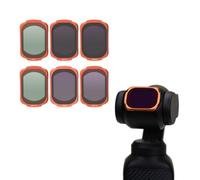 For DJI Osmo Pocket 4,Optical Filter Kit ND8/16/32/64 Polarizing Dimmer CPL Nano Coating,Pocket 4 BlackMist1/4 UV Filter (UV+CPL+ND8+ND16+ND32+ND64)