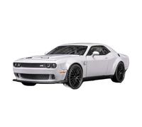 For Dodge Challenger Hellcat 1:32 Scale Die-cast Metal Pullback Toy Car With Sound And Light Effects.(White)