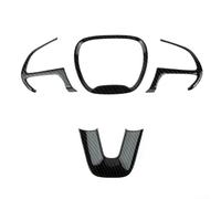 For Dodge Charger For Challenger 2015+ Steering Wheel Trim Cover in Carbon Fiber Style 4 pcs Set for Car Interior Enhancement