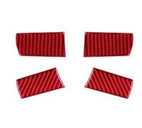 For Dodge For Challenger 2008-2014 Carbon Fiber Grain Car Accessories Interior Decorative Steering Wheel Button Cover Car Trim Interior(C)