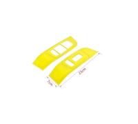 For Dodge For Challenger 2015+ Car Window Lift Switch Control Panel Decoration Cover Interior Trim(Yellow)