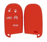 For Dodge For Chrysler 5 Button For Smart Key Silicone Cover Featuring Low-Profile Design and Material Stability for Ongoing Functional Assurance (red)