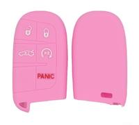 For Dodge For Chrysler 5 Button For Smart Key Silicone Cover Featuring Low-Profile Design and Material Stability for Ongoing Functional Assurance (Pink)
