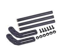 For Dodge For SCX10 For TRX4 For LCG Power 1/10 RC Crawler Car Wagon Optimum Cliffhanger Approach Angle For Chassis Bon Fiber Front Bumper RC Car Shock Absorber(Black)
