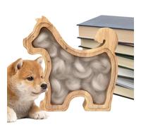 for Dog Hair Keepsake In Wood With Transparent Window | Pet Hair Keepsake Container for Desk Shelf and Table for Sympathy and Keepsake