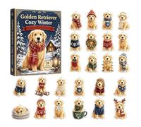 for Dogs Acrylic Flat 2D Funny Golden Retriever Christmas | Decorative Tree Dog Countdown Calendar for Home, Bedroom, Office, Shop, Hotel, Church, Fir Garland