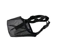 for Dogs with Rounded Mesh, Nylon Dog Muzzle Breathable Muzzle for Small, Medium and Large Dogs, Prevents Eating, Biting and Chewing (Black)