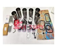 for DOOSAN Daewoo DE08T DE08TI DE08TIS DE08 Engine Rebuild Overhaul kit Piston + Cylinder Gasket kit + Liner Set + Ring + crankshaft Main Small Bearing + 12pcs valves